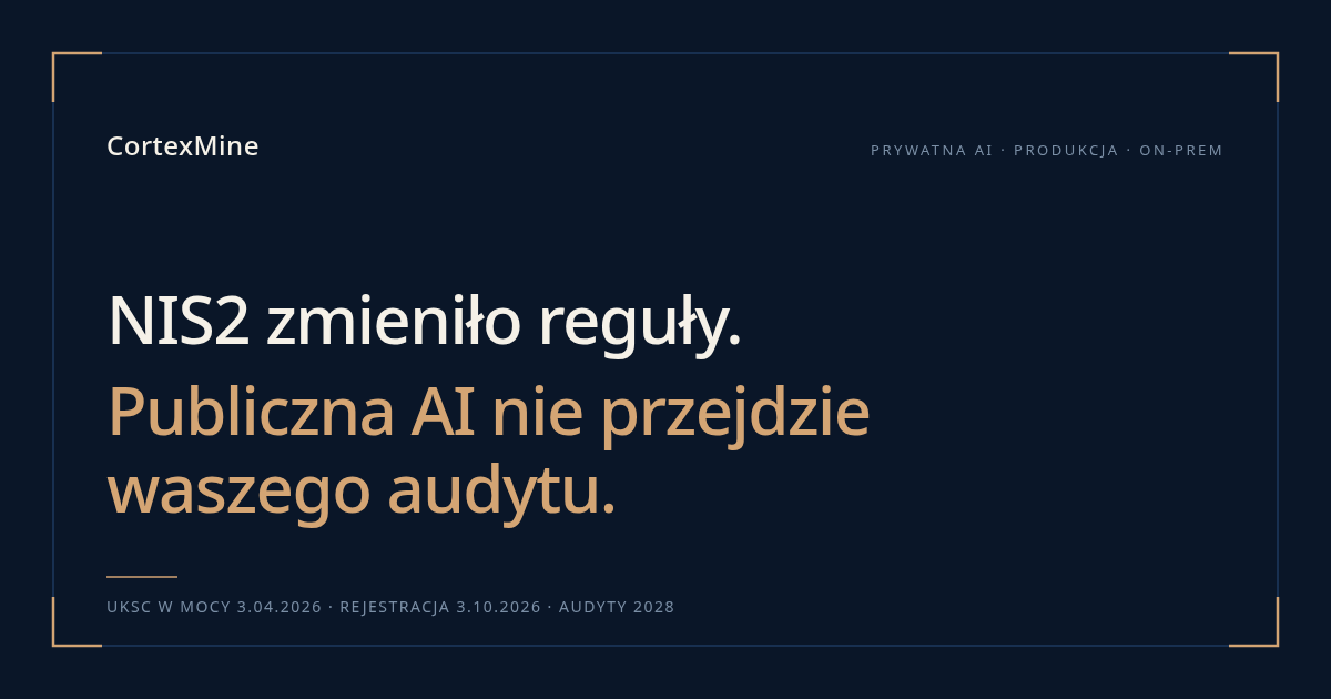 NIS2 zmieniło reguły. Publiczna AI to luka w łańcuchu dostaw.