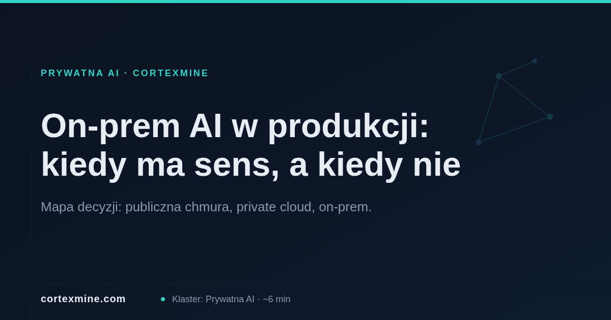 On-Prem AI in Manufacturing: When It Fits, and When It Doesn't